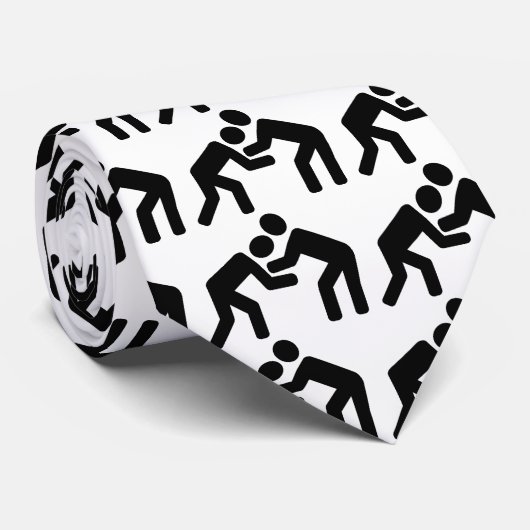 レスリングのロゴ ネクタイ (ロール)