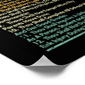 レスリングの十二戒おもしろい団扇 ポスター (角)