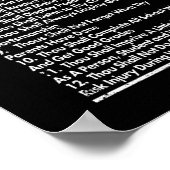 レスリングの十二戒おもしろい団扇 ポスター (角)