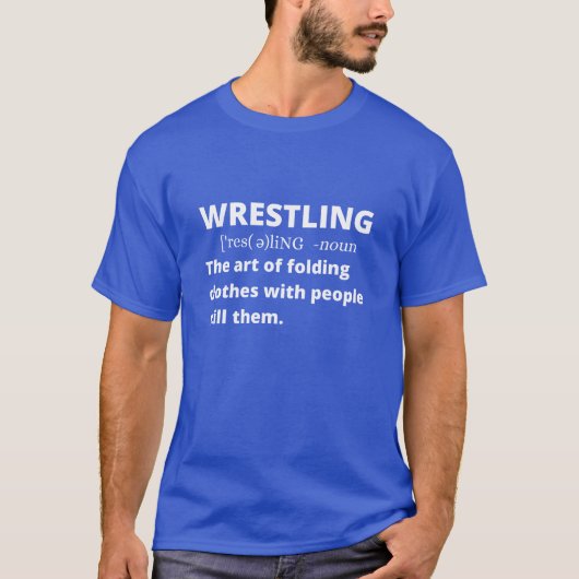 レスリングの定義 名詞 スポーツシンボル 冗談 Tシャツ (正面)