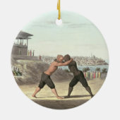レスリングの試合、コンスタンチノープル(w/c紙で) セラミックオーナメント (裏面)