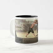 レスリングの試合、コンスタンチノープル(w/c紙で) ツートーンマグカップ (正面左)