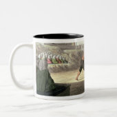 レスリングの試合、コンスタンチノープル(w/c紙で) ツートーンマグカップ (左)