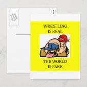 レスリングは偽ではない ポストカード (正面/裏面)