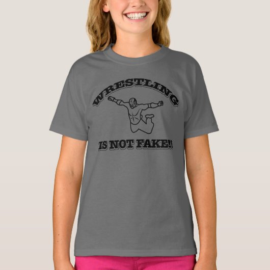 レスリングは偽ではない Tシャツ (正面)