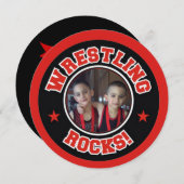 レスリングは写真のサンキューカードを揺すります サンキューカード (正面/裏面)