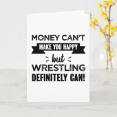 レスリングは幸せなギフトをおもしろい作る カード (黄色い花)