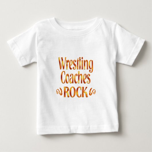 レスリングは石をコーチします ベビーTシャツ (正面)
