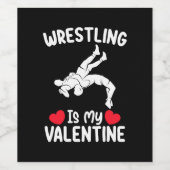レスリングは私のバレンタインデースポーツ ワインラベル (シングルラベル)