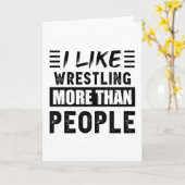 レスリングは面白い人たちよりも好き カード (黄色い花)