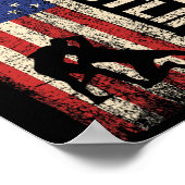 レスリングアメリカ国旗のシャツレスリング4Th Of J ポスター (角)