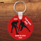 レスリングギフトあなたの名前、チーム、色と年 キーホルダー (正面)