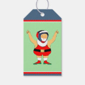 レスリングクリスマスギフトタグ ギフトタグ (正面)