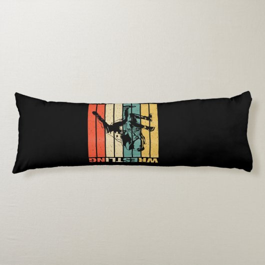 レスリングクールメン誕生日レスリングラブルギフト ボディピロー (正面)