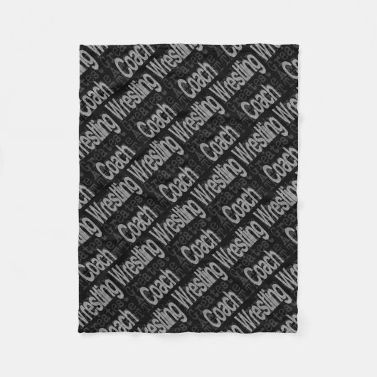 レスリングコーチ超常連 フリースブランケット (正面)