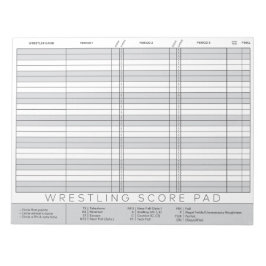 レスリングスコアメモ帳 ノートパッド
