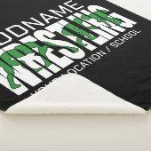 レスリングチーム追加文字スクールアスリートレスラー シェルパブランケット (3/4)