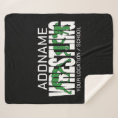 レスリングチーム追加文字スクールアスリートレスラー シェルパブランケット (正面(横))