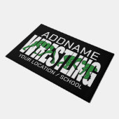 レスリングチームADD文字スクールVarsityレスラー ドアマット (アングル)