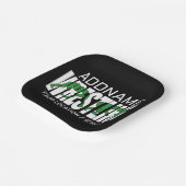 レスリングチームADD文字スクールVarsityレスラー ペーパープレート (傾斜あり)