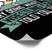 レスリングトレーナおもしろいースポーツレスレーナー ポスター (角)