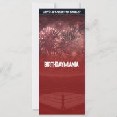 レスリングバースデーパーティーチケット招待状テーマ 招待状 (裏面)