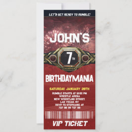 レスリングバースデーパーティーチケット招待状テーマ 招待状