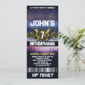 レスリングバースデーパーティーチケット招待状テーマ 招待状 (スタンド正面)