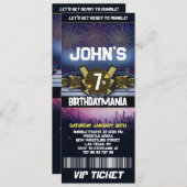 レスリングバースデーパーティーチケット招待状テーマ 招待状 (正面/裏面)