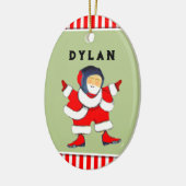 レスリングパーソナライズされたクリスマス収集可能 セラミックオーナメント (左)
