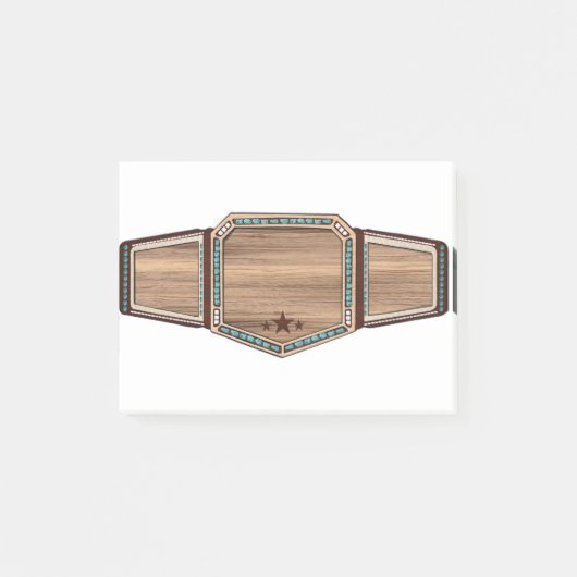 レスリングベルトカスタマイズ名木目を追加 ポストイット (正面)