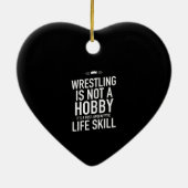 レスリングホビーホワイト セラミックオーナメント (裏面)