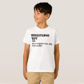 レスリングボーイ定義おもしろい力士 Tシャツ (正面フル)