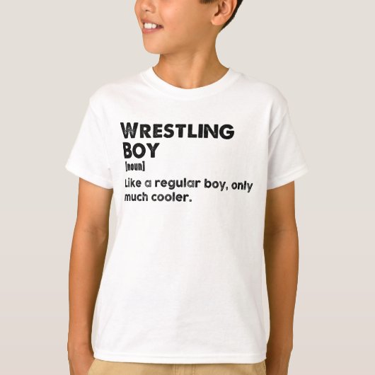 レスリングボーイ定義おもしろい力士 Tシャツ (正面)