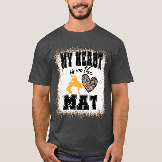 レスリングマザーブリーチヒョウ柄の女の子 Tシャツ (正面)