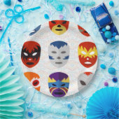 レスリングマスク ペーパープレート (パーティー)