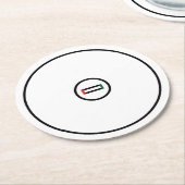 レスリングマット ラウンドペーパーコースター (アングル)