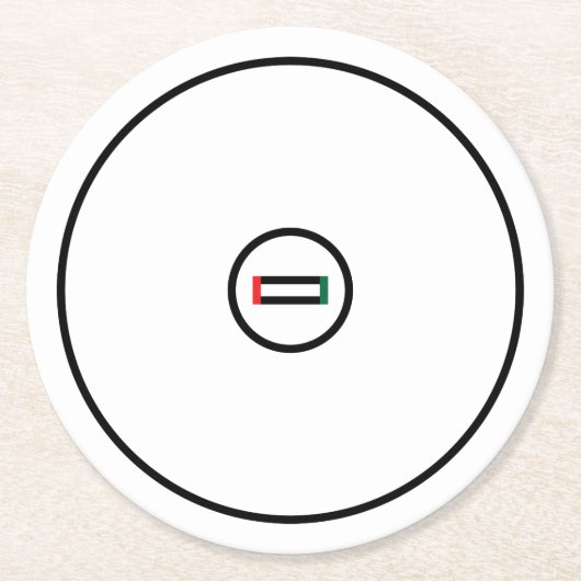 レスリングマット ラウンドペーパーコースター (正面)