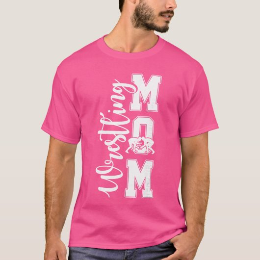 レスリングママ 楽しい レスリング 母レスラー Tシャツ (正面)
