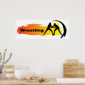 レスリングユニークエンブレム ポスター (キッチン)