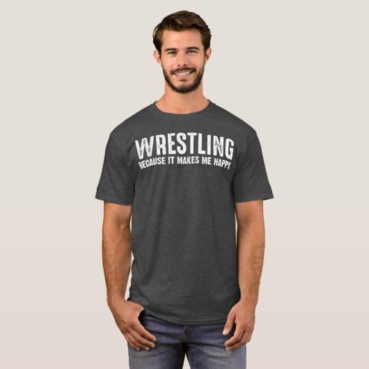 レスリングユーモアおもしろい引用文レスリング Tシャツ (正面フル)