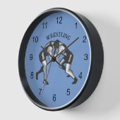 レスリングレスラーデザインウォールクロック 壁時計 (傾斜)