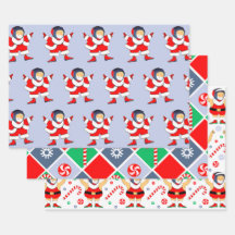 レスリングレスラーホリデーギフトラッピング紙