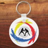 レスリング三色エンブレム キーホルダー (正面)