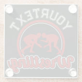 レスリング名の追加Grappleチャンピオンチームプレーヤー ガラスコースター (裏面)