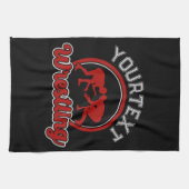 レスリング名の追加Grappleチャンピオンチームプレーヤー キッチンタオル (横)