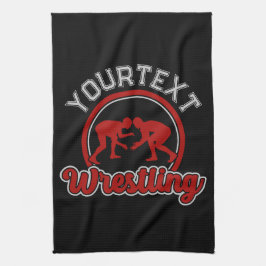 レスリング名の追加Grappleチャンピオンチームプレーヤー キッチンタオル