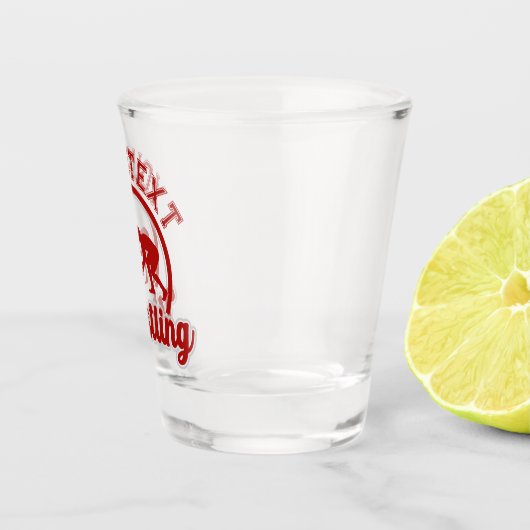 レスリング名の追加Grappleチャンピオンチームプレーヤー ショットグラス (右)