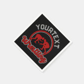 レスリング名の追加Grappleチャンピオンチームプレーヤー スタンダードカクテルナプキン (角)