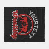 レスリング名の追加Grappleチャンピオンチームプレーヤー フリースブランケット (正面(横))